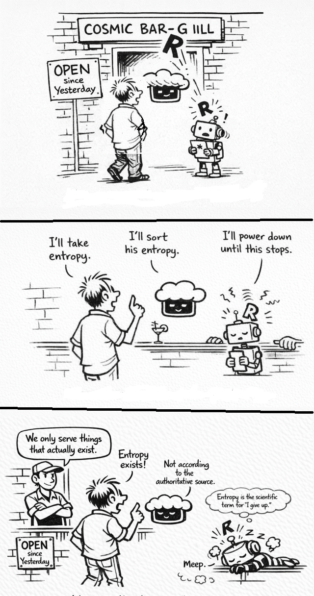 three panel cartoon
